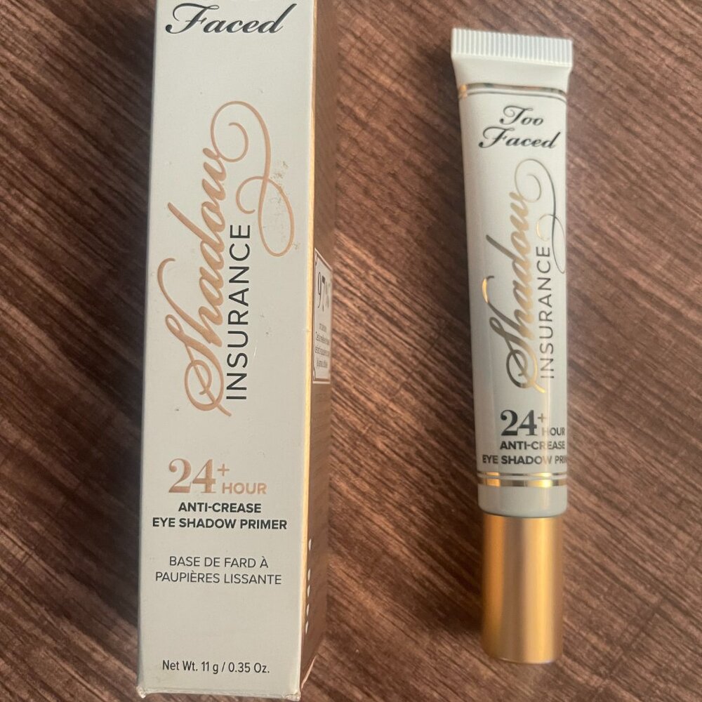 TOO FACED SHADOW INSURANCE 24 Hour Anti-Crease Eye Shadow Primer 0.35 oz NIB